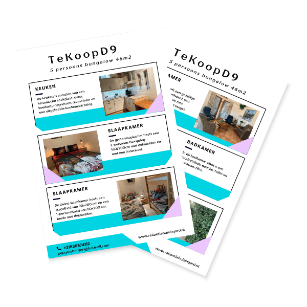 Poster Bungalow Vakantiehuis in Gard ontworpen door MRK Studio