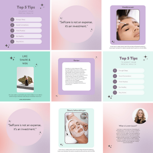 Social media template Wellness by Sabrina