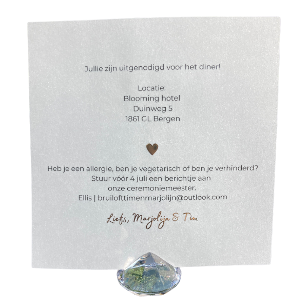 Inlegvel trouwkaart
