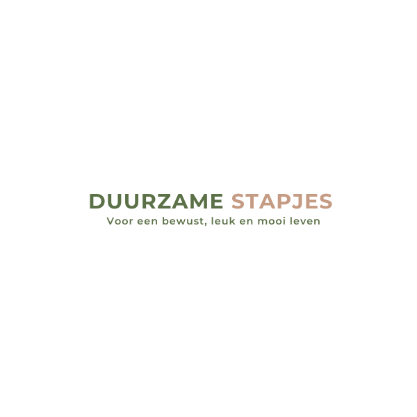 Logo-Duurzame-Stapjes. Groene en beige tekst